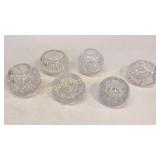 6 Cut Glass Small Bowls