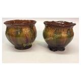 2 Majolica Planters