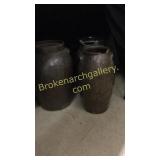3 Pottery Crocks