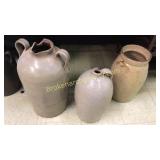 3 Pottery Jars, Jugs