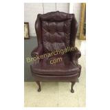 Tufted Leather Wingback