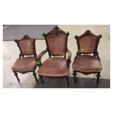 3 Victorian Parlor Chairs
