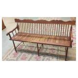 Custom Made Cherry Spindle Back Bench