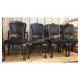 Set of 8 Oak Ball & Claw Dining Chairs