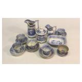 16 Pieces Blue and White Ironstone