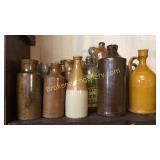 14 Assorted Pottery Beer Bottles