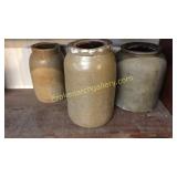 3 Pottery Jars