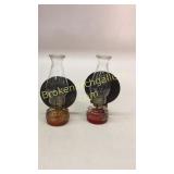 2 Eagle Oil Lamps