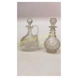 Cut Glass Decanter and Bottle