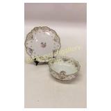 Limoge Bowl and Cabinet Plate