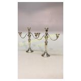 Pair Weighted Sterling Candelabra