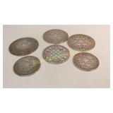 6 Sterling Overlay Trivets