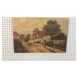 Unframed Oil on Canvas, English Country Life