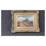 Oil on Canvas, Cottage on Lane