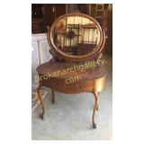 Tiger Oak Dressing Table W Mirror