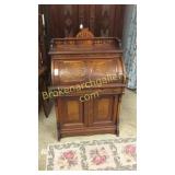 Walnut Cylinder Roll Desk