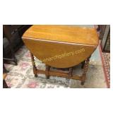 Golden Oak Barley Twist Gate Leg Table