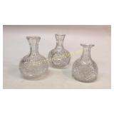 3 Cut Glass Decanter/ Water Jugs