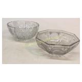 2 Cut Glass Bowls