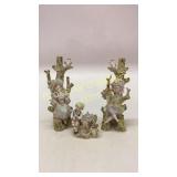 3 Pieces Bisque Figurines