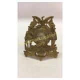 Victorian Brass Military Commemorative Clock