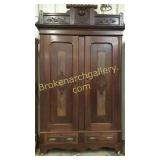Walnut 2 Door Armoire
