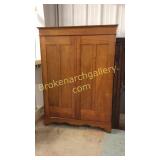 2 Door White Walnut Armoire