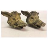 Pair Wild Board Concrete Garden Wall Mounts