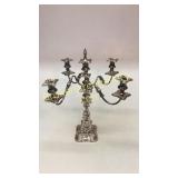 Impressive Silver Plate Center Candelabra