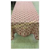 Red and Cream Woven Coverlet
