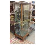 Oak & Stainless Display Cabinet