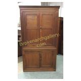 Local Walnut Corner Cupboard