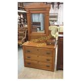 White Walnut Dresser W Mirror