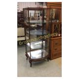Mahogany Bow Front Display Cabinet