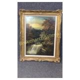 Oil on Canvas, Waterfall
