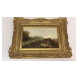 Oil on Board Cottage by Road