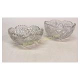 2 Cut Glass Bowls