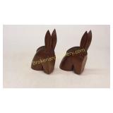 Pair Hand Carved Watty Chiltosky Horse Heads