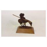 Hand Carved Indian on Horse