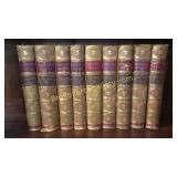 9 Leather Bound Tenneysons Works