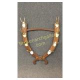 Stag Horn Mounts on Oak Frame