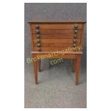Oak 6 Drawer Stool Cabinet on Stand