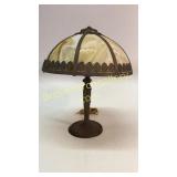 Art Nouveau Slag Glass Lamp