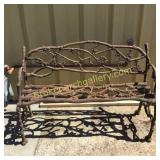 Vintage Wrought Iron Bench in Twig Form