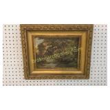 Oil on Board, Woodland Stream