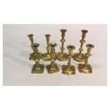 8 Brass Candlesticks