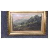 Oil on Canvas Mountain Landscape