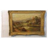 Oil on Canvas, River/ Fisherman