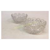 2 Cut Glass Bowls