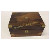 English Lap Desk, Brass Inlay